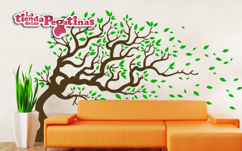 Pegatinas De Pared Infantiles Wondever - Árbol Con Huellas Y Flores, 90x30 Cm, Vinilo Autoadhesivo