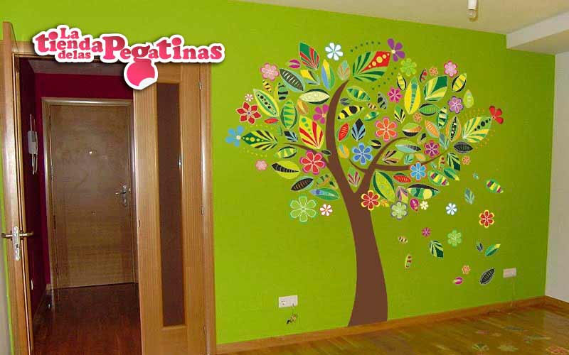 Vinilo arbol colores