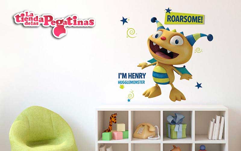 Vinilo decorativo Vinilo infantil Henry el monstruo feliz