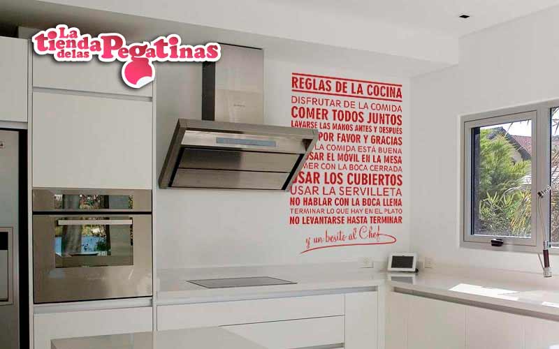 vinilo reglas de la cocina