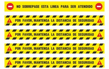Vinilo Mantenga la distancia de seguridad