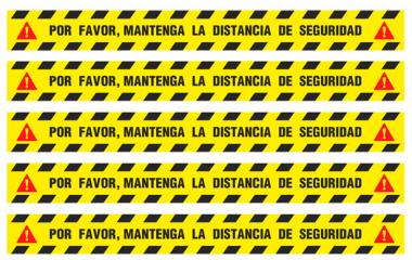  Kit 5 Pegatinas Distancia de Seguridad (Diseño Único)