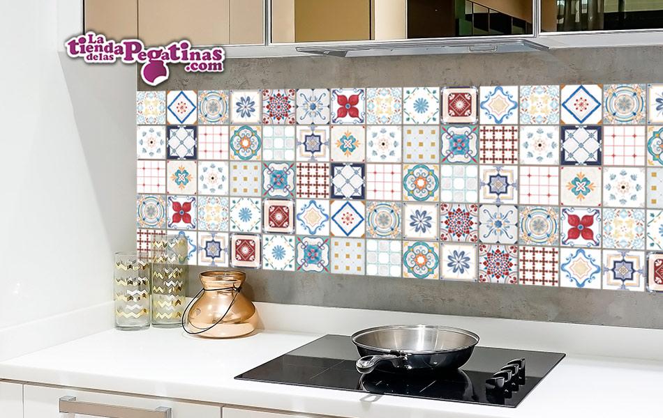 Cenefa Adhesiva Azulejos Mediterraneos Kit 54 Piezas La Tienda De Las Pegatinas