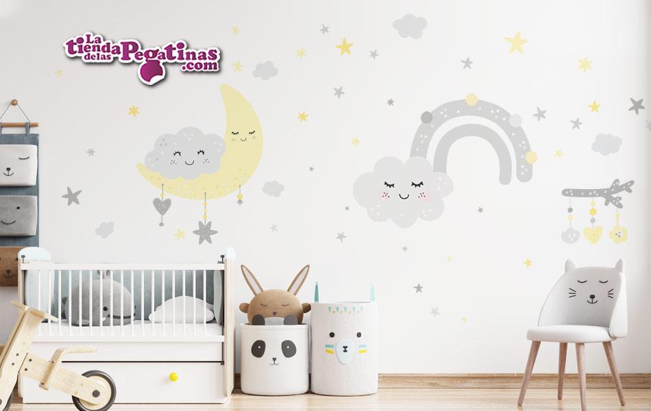 Vinilo Infantil Nubes Alegres BEBE