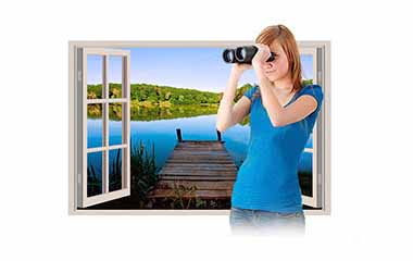 Vinilos de ventanas 3D Falsas ventanas