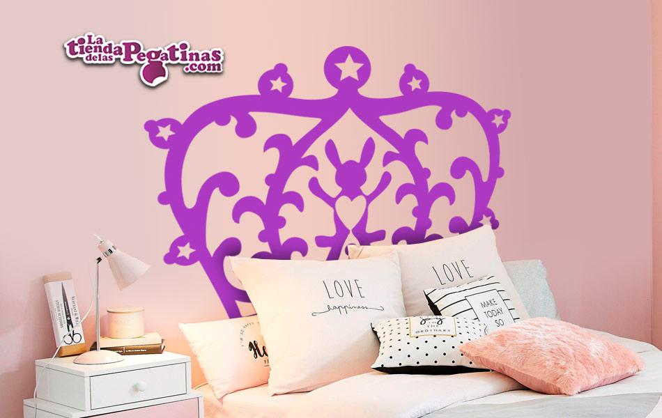 Vinilo Infantil Cabecero Corona de Princesa