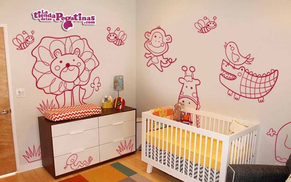 Vinilo infantil Selva infantil