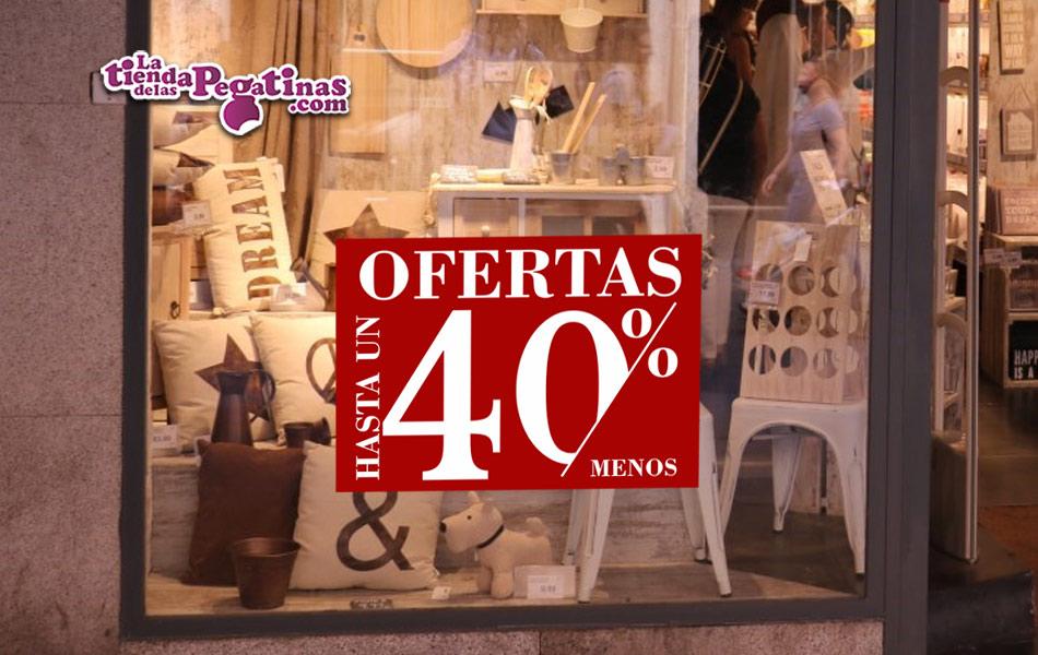 Cartel Ofertas hasta un 40 % en Papel