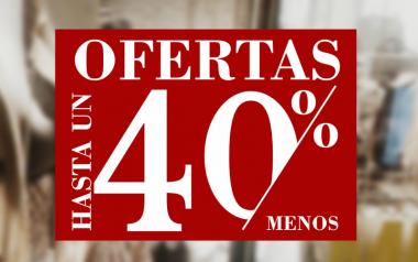 Cartel Ofertas hasta un 40 % en Papel