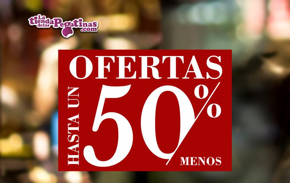 Cartel Ofertas hasta un 50 % en Papel