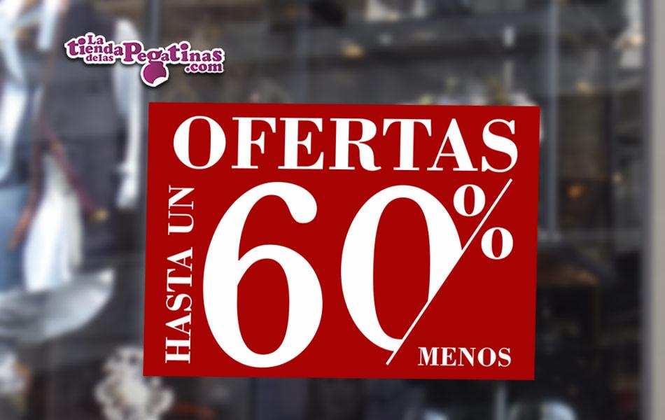 Cartel Ofertas hasta un 60 % en Papel