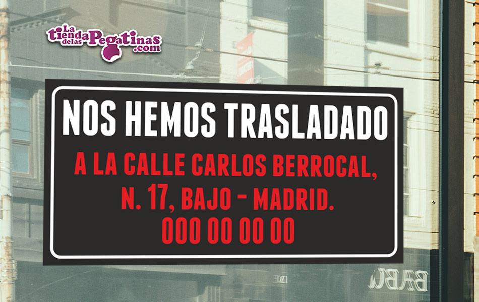 Cartel Nos Hemos Trasladado