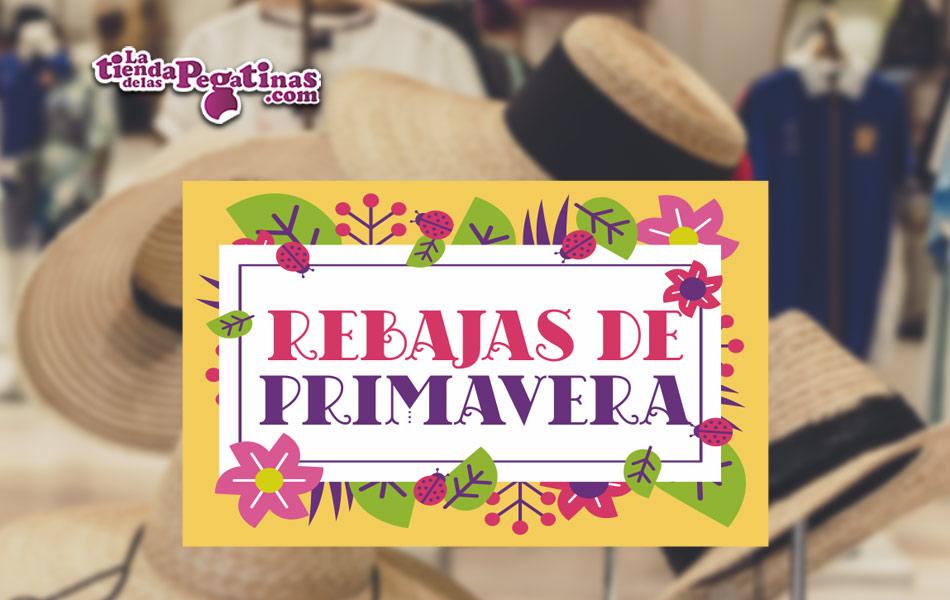 Cartel de Rebajas de Primavera en Papel 