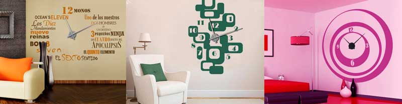 relojes vinilo para pared