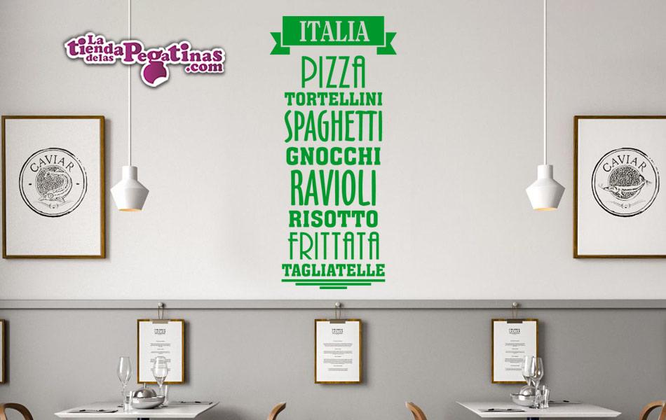 pegatina para restaurante italiano