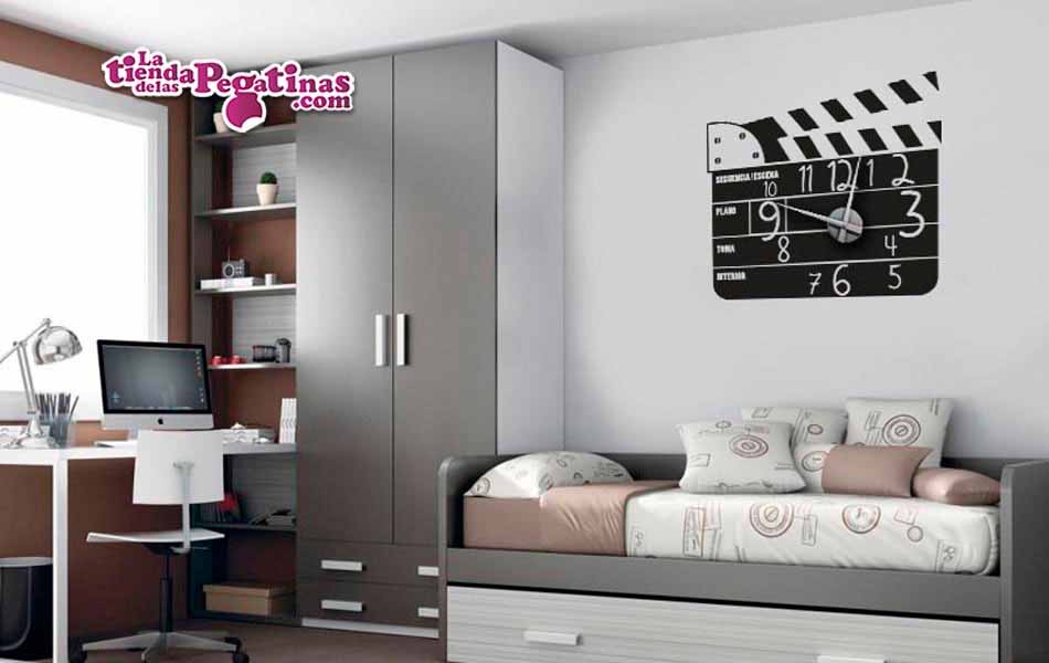 Vinilo decorativo Reloj claqueta de cine M