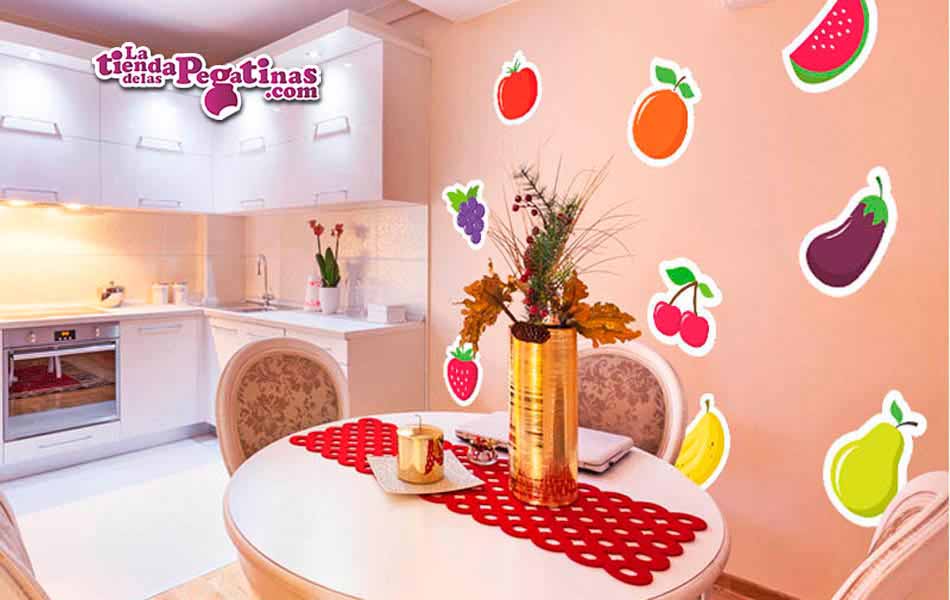 vinilos para muebles de cocina fresas en leche - Murales de pared