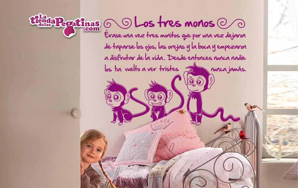 Vinilo decorativo Cuento de los monitos