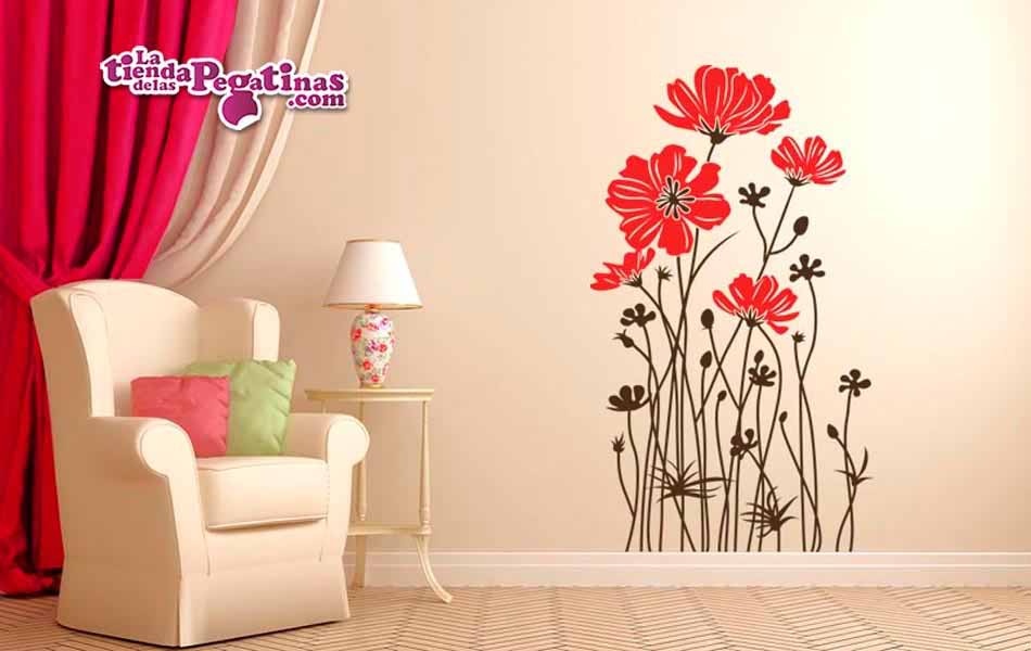 Vinilo decorativo Flores Amapolas