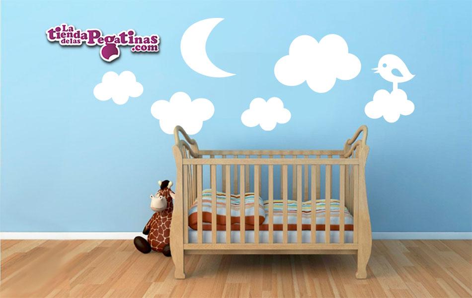 sticker infantil Nubes y Luna