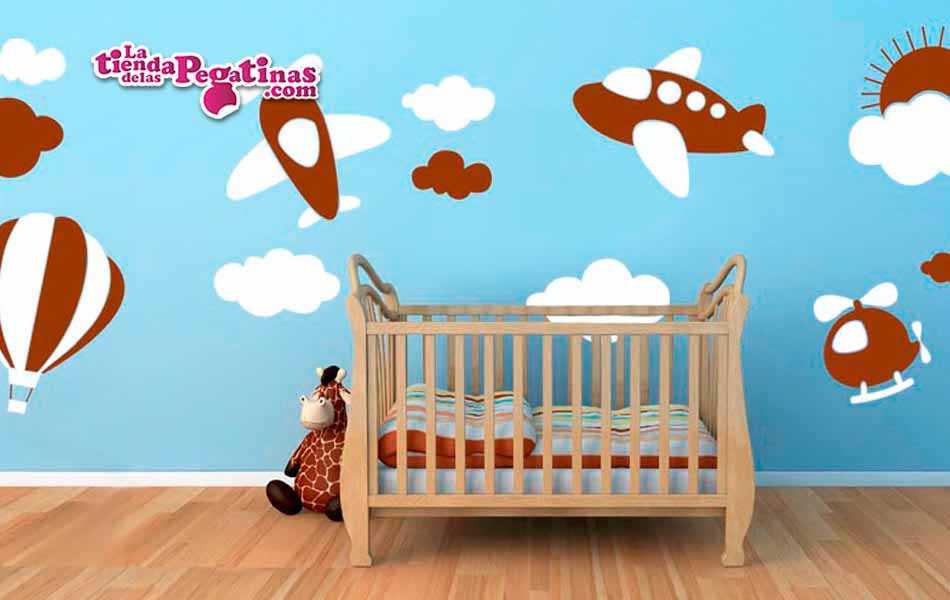 Vinilo infantil Tráfico aéreo