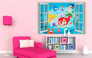 Vinilos Decorativos Infantiles Niñas Pared Decoracion Para Habitacion  Cuarto 3D