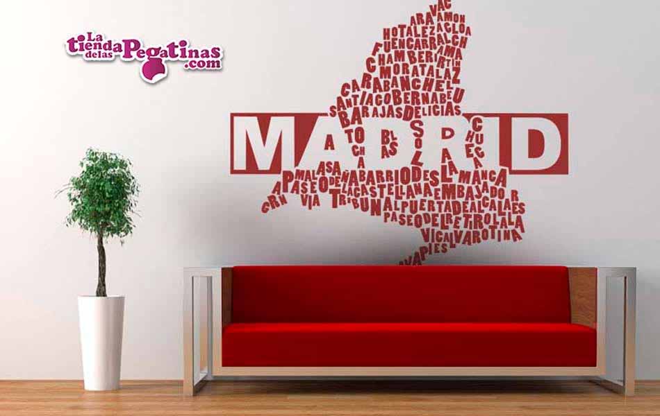 Vinilo Madrid con letras