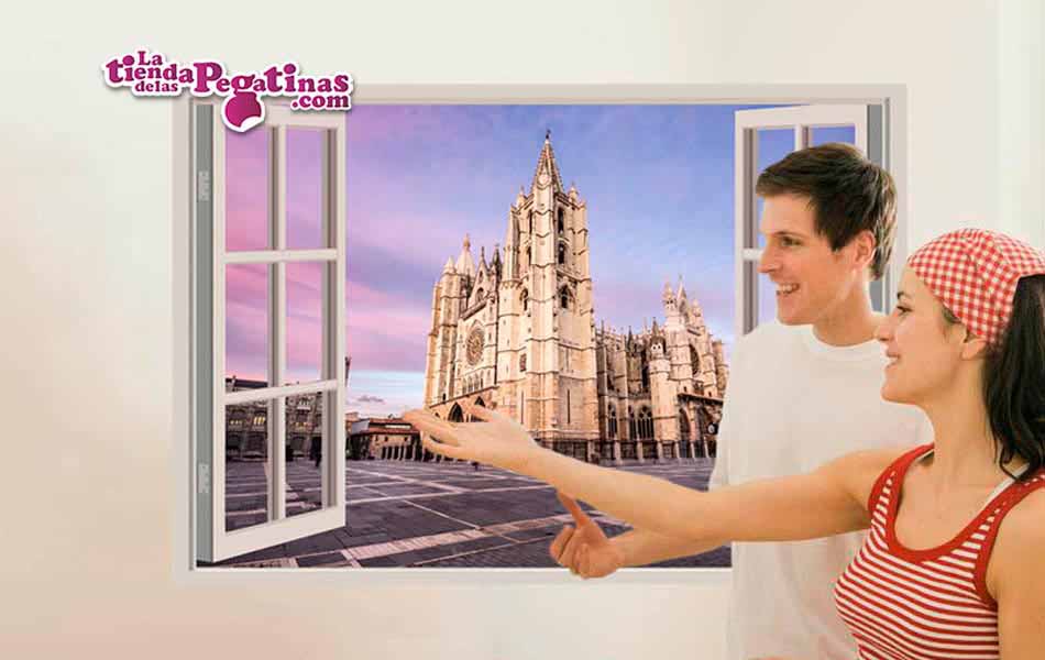 Vinilo Ventana a Leon