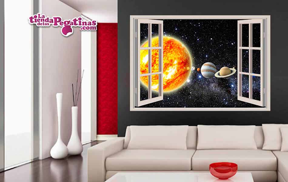 Vinilo Ventana a los planetas