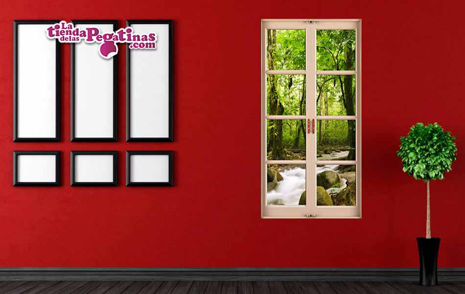 Vinilo decorativo - Ventana al bosque