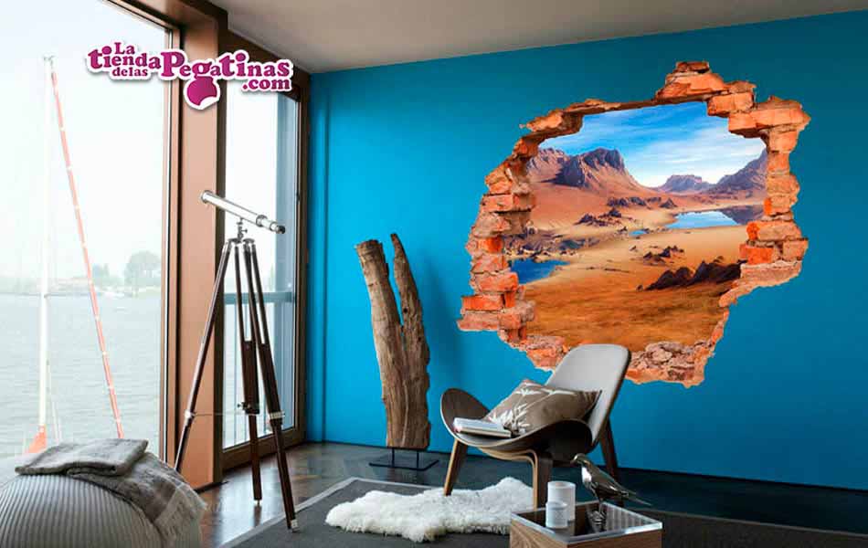 Vinilo decorativo - Agujero al desierto