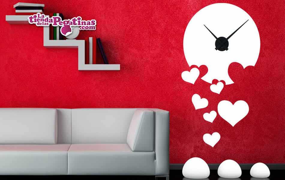 Vinilo Reloj Corazón M