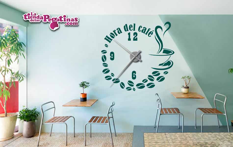 Vinilo - Reloj Hora del café -XL-