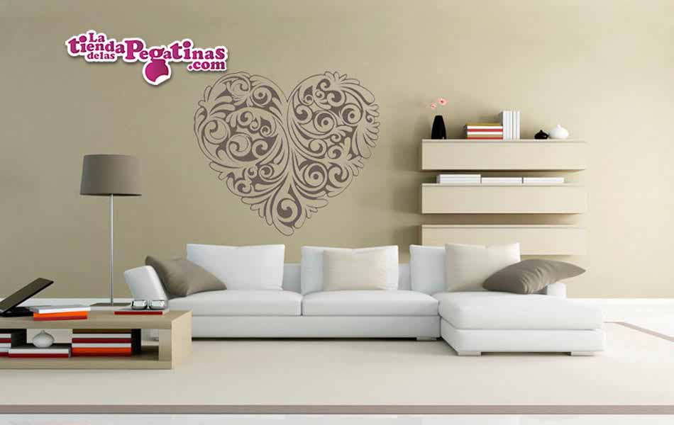 Vinilo Corazón Floral