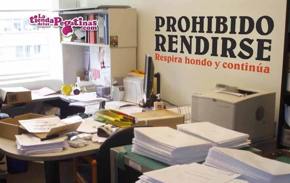 vinilo prohibido rendirse