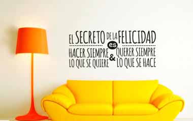 Vinilo El secreto de la felicidad | La Tienda de las Pegatinas