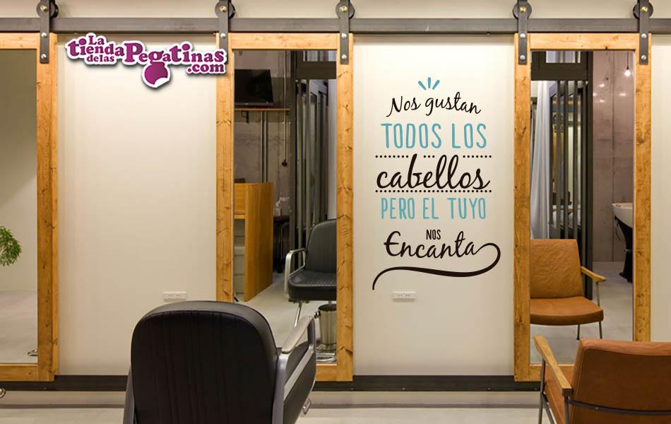 Vinilo decorativo Tu cabello nos encanta