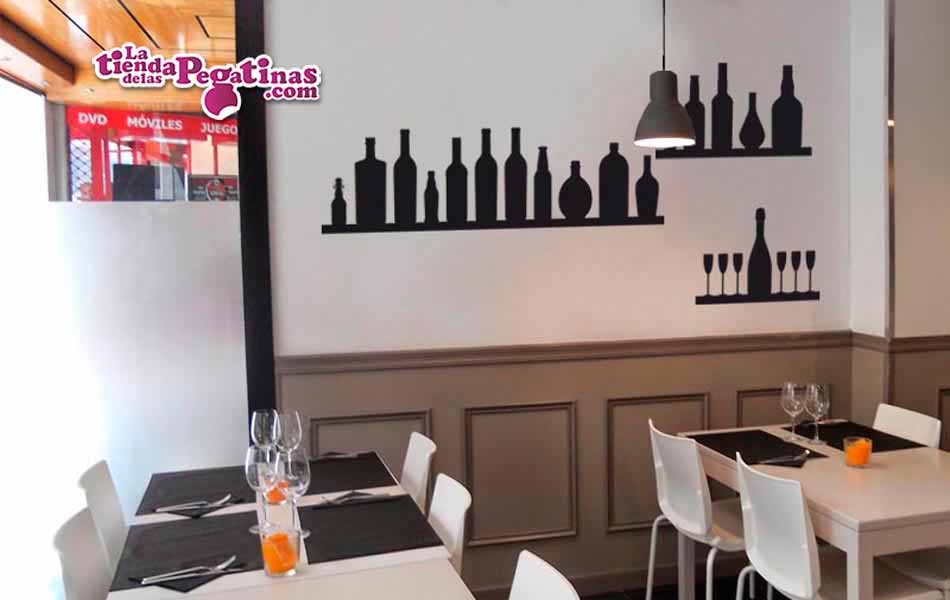 Vinilo Estantería botellas