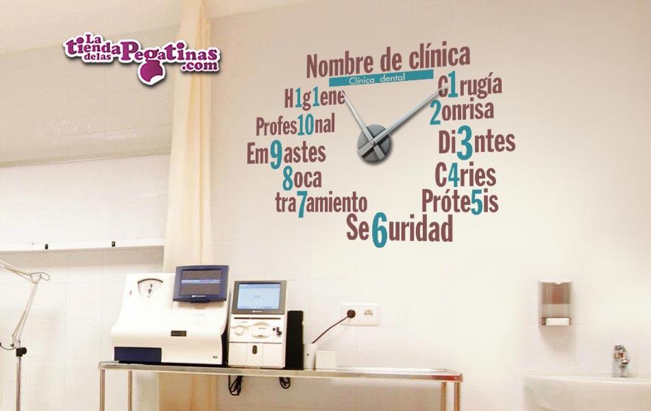 Vinilo decorativo - Reloj para dentistas -M-