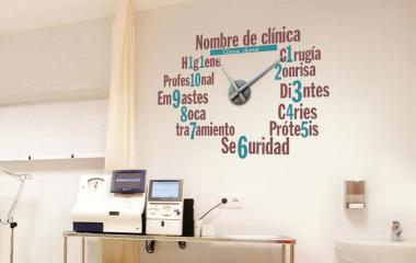 Vinilo decorativo - Reloj para dentistas -M-