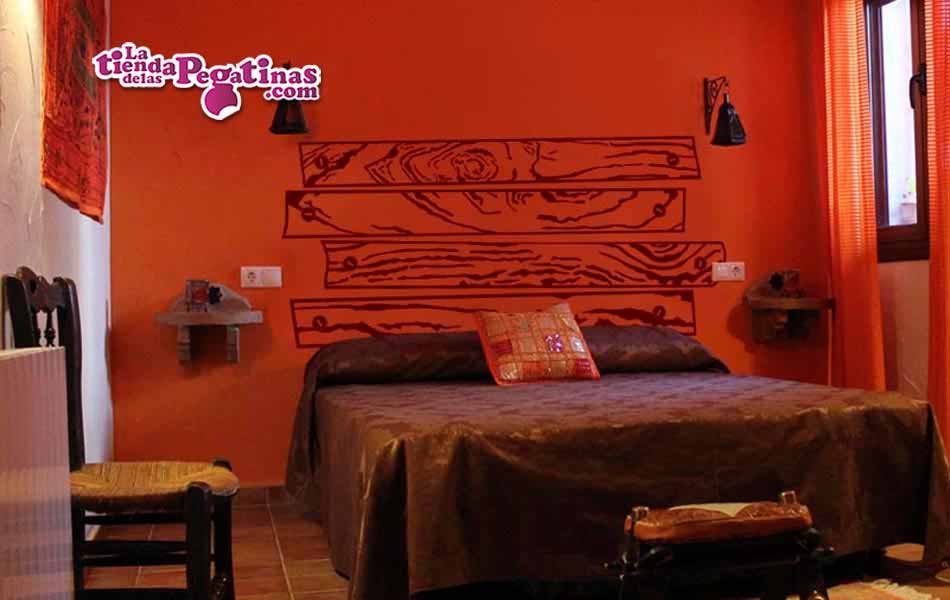 Vinilo Cabecero maderas con clavos