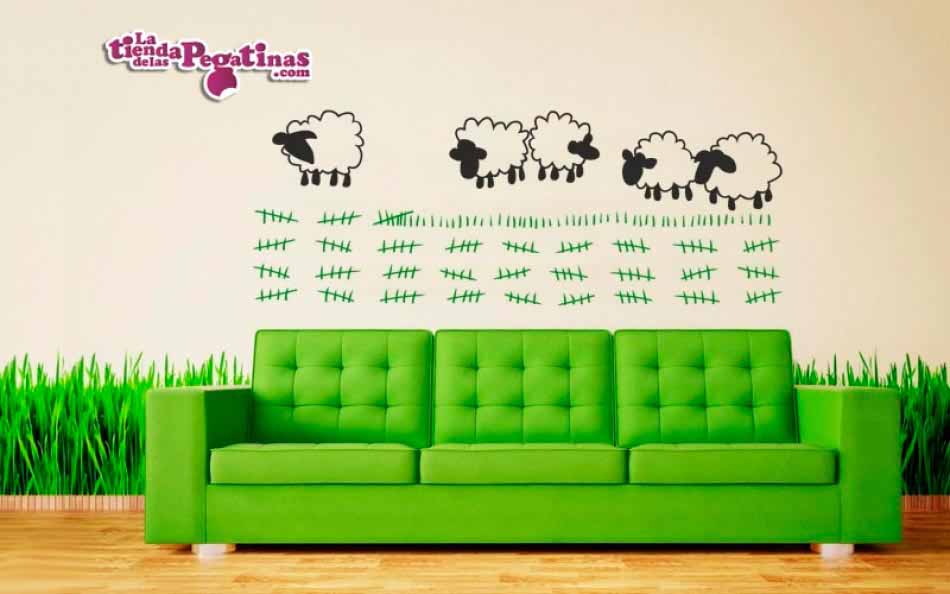 Vinilo infantil Ovejas para contar