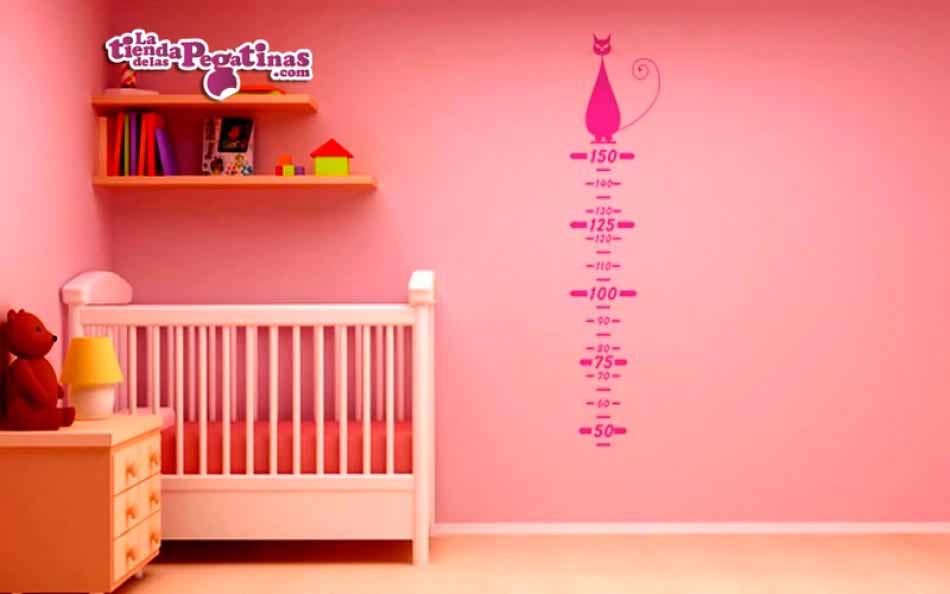 Vinilo infantil - Medidor Gato