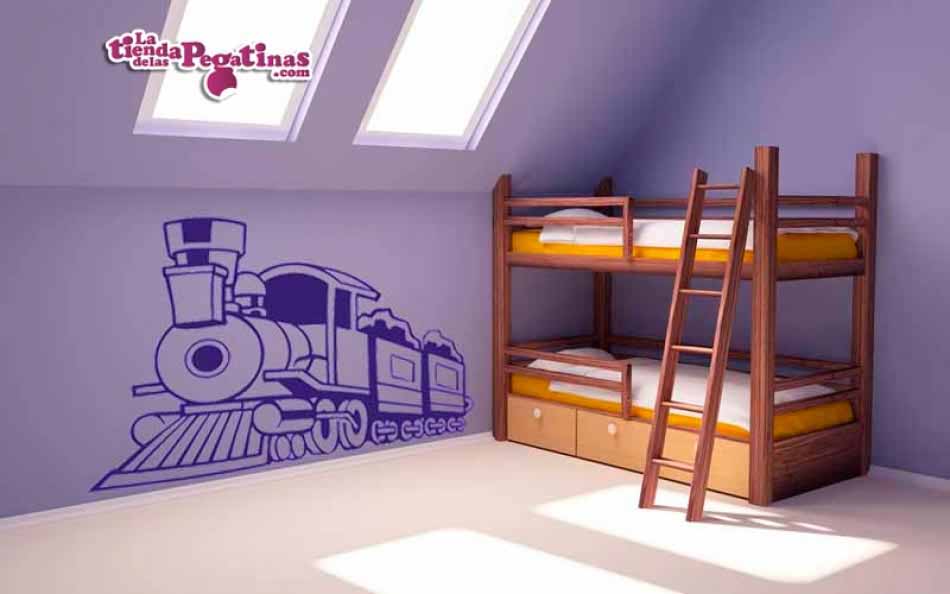 Vinilo infantil - Tren de carbón