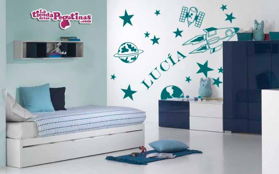 Vinilo infantil Cohete despegando