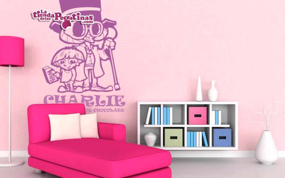 Vinilo infantil Charlie y la fabrica de chocolate