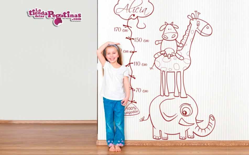 Vinilo infantil Medidor torre de peluches