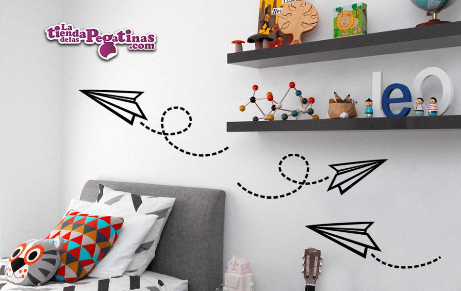 Vinilo Decorativo Aviones de Papel
